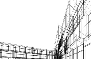 soyut mimari duvar kağıdı tasarımı, dijital konsept arkaplan