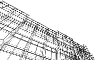 soyut mimari duvar kağıdı tasarımı, dijital konsept arkaplan