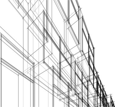 soyut mimari duvar kağıdı tasarımı, dijital konsept arkaplan