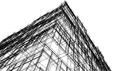 soyut mimari duvar kağıdı tasarımı, dijital konsept arkaplan