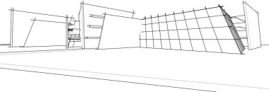 abstract modern architectural wallpaper design, digital concept background