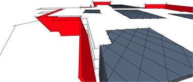 abstract modern architectural wallpaper design, digital concept background