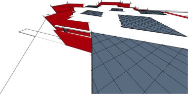 abstract modern architectural wallpaper design, digital concept background