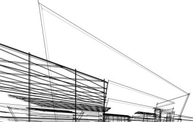 soyut mimari duvar kağıdı tasarımı, dijital konsept arkaplan