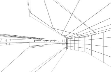 soyut mimari duvar kağıdı tasarımı, dijital konsept arkaplan