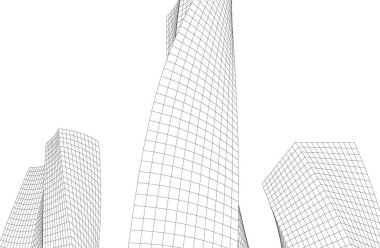 soyut mimari duvar kağıdı tasarımı, dijital konsept arkaplan