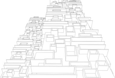soyut mimari duvar kağıdı tasarımı, dijital konsept arkaplan