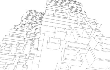 soyut mimari duvar kağıdı tasarımı, dijital konsept arkaplan
