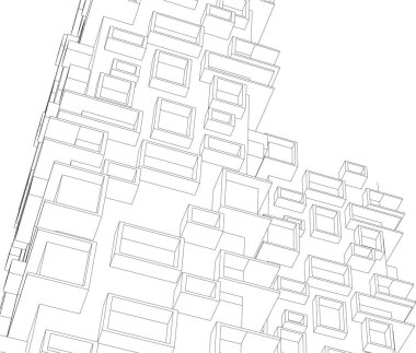 soyut mimari duvar kağıdı tasarımı, dijital konsept arkaplan