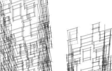 soyut mimari duvar kağıdı tasarımı, dijital konsept arkaplan