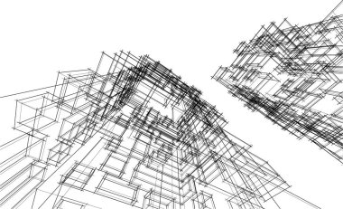 soyut mimari duvar kağıdı tasarımı, dijital konsept arkaplan