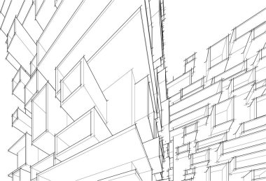 soyut mimari duvar kağıdı tasarımı, dijital konsept arkaplan