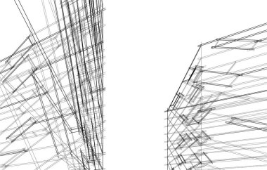 soyut mimari duvar kağıdı tasarımı, dijital konsept arkaplan