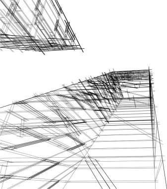 soyut mimari duvar kağıdı tasarımı, dijital konsept arkaplan