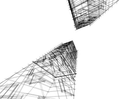 soyut mimari duvar kağıdı tasarımı, dijital konsept arkaplan