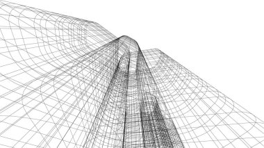 soyut mimari duvar kağıdı tasarımı, dijital konsept arkaplan