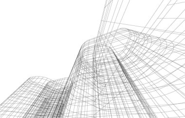 soyut mimari duvar kağıdı tasarımı, dijital konsept arkaplan