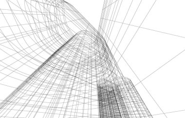 soyut mimari duvar kağıdı tasarımı, dijital konsept arkaplan