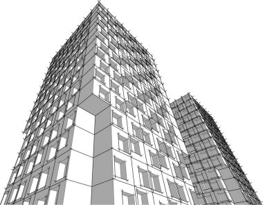 soyut mimari duvar kağıdı tasarımı, dijital konsept arkaplan