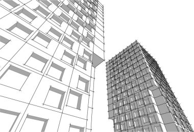 soyut mimari duvar kağıdı tasarımı, dijital konsept arkaplan