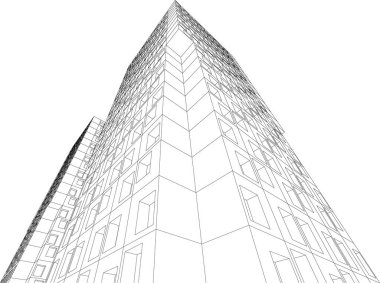 soyut mimari duvar kağıdı tasarımı, dijital konsept arkaplan