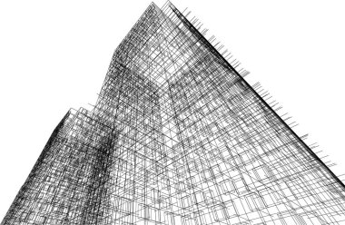 soyut mimari duvar kağıdı tasarımı, dijital konsept arkaplan