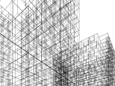 soyut mimari duvar kağıdı tasarımı, dijital konsept arkaplan