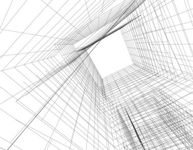 soyut mimari duvar kağıdı tasarımı, dijital konsept arkaplan