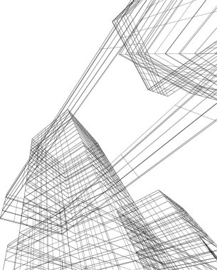 soyut mimari duvar kağıdı tasarımı, dijital konsept arkaplan