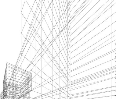 soyut mimari duvar kağıdı tasarımı, dijital konsept arkaplan