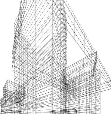soyut mimari duvar kağıdı tasarımı, dijital konsept arkaplan