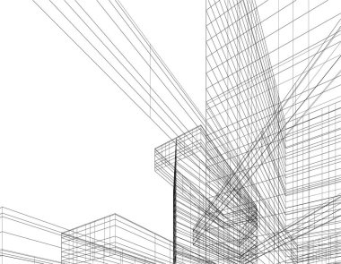 soyut mimari duvar kağıdı tasarımı, dijital konsept arkaplan