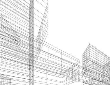 soyut mimari duvar kağıdı tasarımı, dijital konsept arkaplan