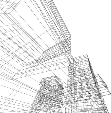soyut mimari duvar kağıdı tasarımı, dijital konsept arkaplan