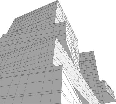 soyut mimari duvar kağıdı tasarımı, dijital konsept arkaplan