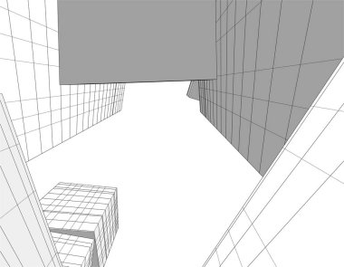 soyut mimari duvar kağıdı tasarımı, dijital konsept arkaplan