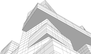 soyut mimari duvar kağıdı tasarımı, dijital konsept arkaplan