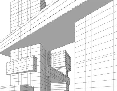 soyut mimari duvar kağıdı tasarımı, dijital konsept arkaplan