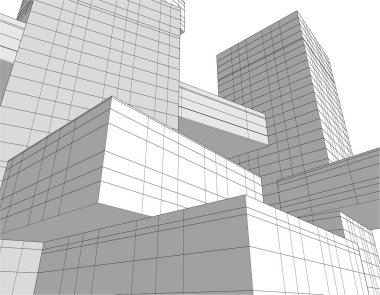 soyut mimari duvar kağıdı tasarımı, dijital konsept arkaplan