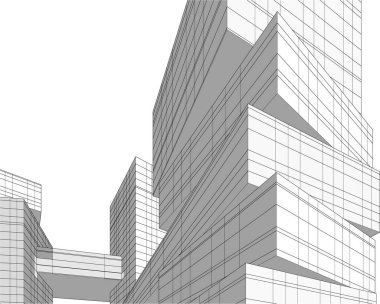 soyut mimari duvar kağıdı tasarımı, dijital konsept arkaplan