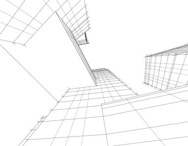 soyut mimari duvar kağıdı tasarımı, dijital konsept arkaplan