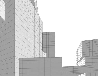 soyut mimari duvar kağıdı tasarımı, dijital konsept arkaplan