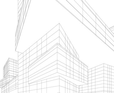 soyut mimari duvar kağıdı tasarımı, dijital konsept arkaplan