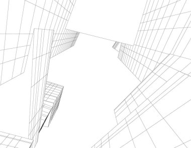 soyut mimari duvar kağıdı tasarımı, dijital konsept arkaplan