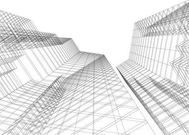 soyut mimari duvar kağıdı tasarımı, dijital konsept arkaplan