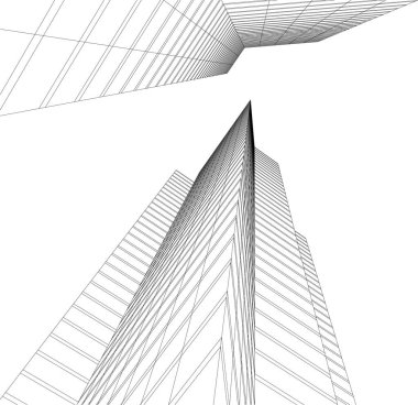 soyut mimari duvar kağıdı tasarımı, dijital konsept arkaplan