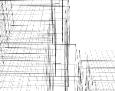 soyut mimari duvar kağıdı tasarımı, dijital konsept arkaplan