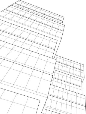 soyut mimari duvar kağıdı tasarımı, dijital konsept arkaplan