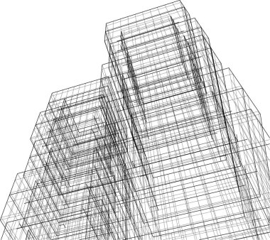soyut mimari duvar kağıdı tasarımı, dijital konsept arkaplan