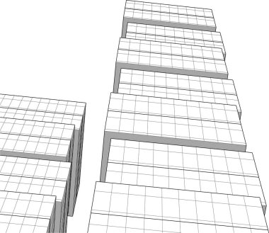soyut mimari duvar kağıdı tasarımı, dijital konsept arkaplan